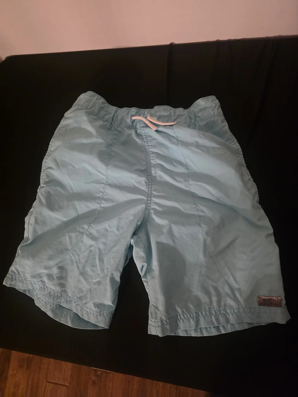 OP Light Blue Boys Swim Trunks with Drawstring Medium